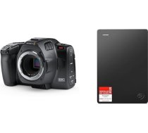 Blackmagic Design Pocket Cinema Camera 6K G2 & Seagate Expansion 2TB portatīvais ārējais cietais disks 2,5 collu USB 3.0 + 2 gadu datu atjaunošanas pakalpojums Modelis Nr.: STGX2000400