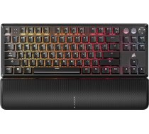 Corsair K70 PRO TKL RGB magnētiski mehāniskā vadu spēļu tastatūra - iepriekš eļļoti MGX Hyperdrive slēdži - Hall Effect Rapid Trigger - 8000 Hz Hyper-Polling - QWERTY NA - melna