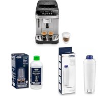 De'Longhi Magnifica Evo ECAM 292.33.SB Pilnībā automātisks kafijas automāts ar piena putu sprauslu + oriģinālais EcoDecalk DLSC 500 ūdens atkaļķošanas filtrs DLSC002