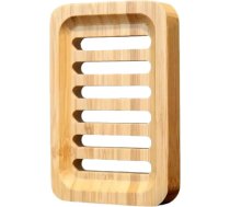 Kandid Teak Wood Soap Dish Single Pack Waterproof Self Draining Soap Dish - dabīgā koka ziepju turētājs vannas istabai un virtuvei