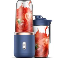 Irishom blenderis Smoothie Maker, pārnēsājams mikseris, Smoothie Maker to Go ar 2 x 450 ml pudelēm, piemērots ģimenēm, kempingiem un sportam, zils