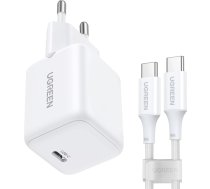 X513 GaN USB-C 30 W tīkla lādētājs ar USB-C 1 m kabeli - balts