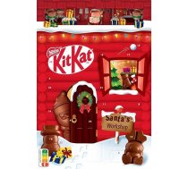 Nestlé Kitkat Adventes kalendārs ar šokolādi un 3D efektu, Ziemassvētku kalendārs ar 24 šokolādes figūriņām un bumbiņām ar kraukšķīgiem gabaliņiem, 1 iepakojums (1 x 208 g)