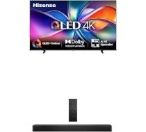 Hisense komplekts 50E7Q Fire Viewer, 50 collas, 4K QLED, Smart TV+ HS2100, 2.1 kanālu skaņu josla, 240 W maksimālā skaņas jauda, Dolby Audio, DTS Virtual:X, īpaši plāns bezvadu zemfrekvences skaļrunis, TV režīms, EzPlay