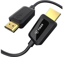 FIBBR 8K HDMI optiskās šķiedras optiskais kabelis, 48 Gbps īpaši ātrdarbīgs HDMI 2.1 kabelis/AOC atbalsta 8K @ 60Hz, 4K @ 120Hz/144Hz HDR eARC, saderīgs ar PS5, Xbox Series X, datoru, TV (1 m/3,28 pēdas)