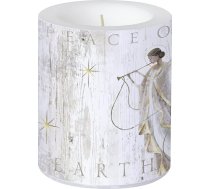 Miss Lovely Pillar Candle Lantern Ziemassvētku sveces eņģelis Miers uz Zemes sudraba zelta un balta Ziemassvētku rotājums Ziemassvētku Advent Ziemassvētku Advent Ziemassvētku svinības Ziema Confirmation Komūnija