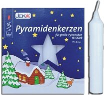 JEKA Piramīdas sveces baltas