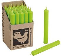 10 nepārtraukti krāsotas sveces - 22 mm diametrs un 18 cm augstums - 22 mm diametrs, 18 cm augstums - sveču sēta "Gailis" - ilgs degšanas laiks 8+ stundas (ābolu zaļš) - augstas kvalitātes [Ražots Vācijā]
