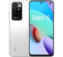 Xiaomi Redmi 10 viedtālrunis 6GB + 128GB, 50MP AI Quad kamera, MediaTek Helio G88 procesors, 6,5 collu FHD+ DotDisplay, Dual SIM (Pebble White)