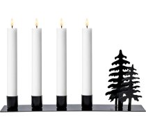 Marakešas Adventes vainags, iegarenais metāla sveču turētājs 30 cm garš - Ziemassvētku rotājums sveču josla Modern Mapta