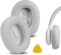 Geekria QuickFit Protein Leather rezerves ausu spilventiņi JBL Live 650 BTNC, Lifestyle E65BTNC, Duet NC, Live 660 NC austiņām, ausu spilventiņi, austiņas, austiņu uzlikas, austiņu glāzes, remonta detaļas (pelēkas)