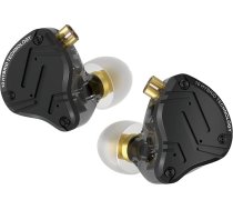 CCA KZ KZ ZS10 PRO X In-Ear monitori Upgrade versija 4BA+1DD 5 draiveru IEM austiņas HiFi metāla vadu austiņas (bez mikrofona, melnas)