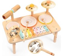 OATHX 9 in 1 bungu komplekts Bērnu koka bungas - mūzikas instrumenti bērniem no 1 gada, Montessori bērnu rotaļlieta dāvana 1 2 3 3 4 5 6 gadu vecumam Zēns Meitene