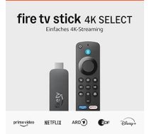 Amazon Fire TV Stick 4K Select (jaunākās paaudzes), sāciet straumēt 4K formātā, skatiet simtiem tūkstošu filmu un TV epizožu, kā arī bezmaksas un tiešraidi.