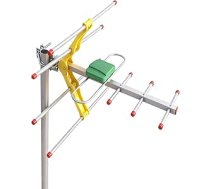 Āra TV antena Freeview HD un 4K - Platleņķa DVB-T2 ārējā antena - Laikapstākļiem izturīga Yagi konstrukcija - Viegla uzstādīšana - 8 m koaksiālais kabelis