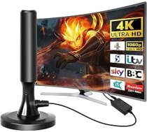 TV-Antenne für den Innenbereich, 250+ Meilen lange Reichweite, verstärkte TV-Antenne für Smart-TV, unterstützt 4K, 1080P, alle lokal mit Booster