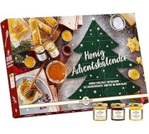 Breitsamer Medus adventes kalendārs 2025 - kopā 24 atlasīti unikāli medus ēdieni 40 g glāzē pārsteidzoši saldam adventes laikam (24 x 40 g)