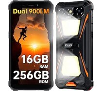 OUKITEL G5 āra viedtālrunis 2025-16GB + 256GB/1TB āra mobilais tālrunis ar 900LM kempinga apgaismojumu, 6 collu āra mobilais tālrunis bez līguma 6300mAh, IP68 ūdensizturīgs/13MP mobilais tālrunis/Dual SIM karte