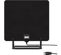 August DTA450 DVB-T/DVB-T2 HD antena - 5 dB spēcīga iekštelpu antena ciparu virszemes TV antenai HD formātā - jaudīga DVB-T2 iekštelpu antena ar statīvu/līmējošu paliktni un 3 m koaksiālo kabeli