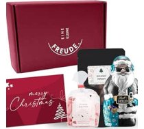 Mazliet prieka. Unikāla Ziemassvētku dāvanu kaste ar Hello Santa Claus, saldumiem, šokolādes cepumiem un Ziemassvētku kartiņu.