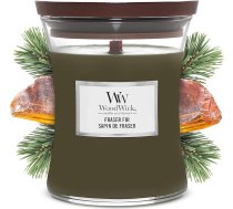 Woodwick elipsveida aromātiskā svece ar plaukstošu daktu