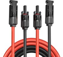 Sayhome saules kabelis 6 mm2 10 m, 1500 V saules pagarināšanas kabelis ar IP68 ūdensizturīgu saules kontaktdakšu fotoelementu montāžai