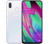 2019 Samsung Galaxy A40 Dual SIM 64GB - Balts (atjaunots)