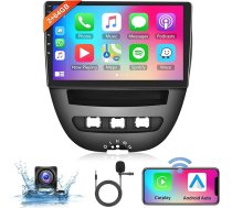 2+64G 10 collu bezvadu Carplay Android autoradio Toyota Aygo/Peugeot 107/Citroen C1 2004-2014 ar skārienjūtīgo ekrānu ar Bluetooth HiFi/RDS/FM radio + navigācija/AHD atpakaļgaitas kamera/CANBUS