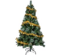 YEAUPE PRO Mākslīgā Ziemassvētku eglīte ar metāla statīvu, PVC eglīte ar 800 zaļām galotnēm, paredzēta mājām, birojiem, veikaliem un viesnīcām (180 cm, zaļa un balta)