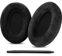 HD598CS HD599SE rezerves ausu spilventiņi, saderīgi ar Sennheiser HD599, HD598, HD558, HD598SE austiņām, ērti velūra ausu spilventiņi ar video uzstādīšanas rokasgrāmatu (melni)