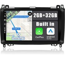 Android 14 Auto radio, kas saderīgs ar Mercedes Benz Viano/Sprinter/W906-IPS 9" GPS ar navigāciju Bluetooth - 2G32G / Dab+ / stūres vadība / USB / Carplay / WiFi / 4G / MirrorLink (ar