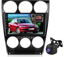 NHOPEEW 2+64G 9 collu Android radio priekš Mazda 6 2002-2015 - Bezvadu CarPlay un Android auto GPS navigācija, vadība no stūres, FM RDS, dalīts ekrāns + aizmugures skata kamera