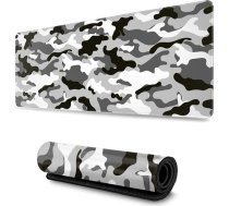 Melns pelēks un balts spēļu peles paliktnis Liels XL Camo Grey Long Extended Pads galda paklājiņš Kamuflāžas liels peles paliktnis mājas birojam Dekoratīvie aksesuāri Gamer