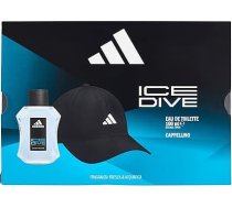 adidas, Ice Dive Dāvanu komplekts 100 ml tualetes ūdens un cepure adidas Black ar aizsargu