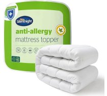 Silentnight Anti Allergic Single Mattress Topper - biezs un dziļš matrača pārvalks aizsardzībai pret alerģijām un putekļu ērcītēm - hipoalerģisks un mazgājams veļas mašīnā - vienvietīgs, balts