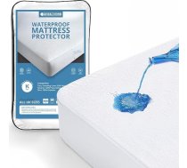 Acrali Home Matrača aizsarglīdzeklis 100% ūdensnecaurlaidīgs King Size Extra Deep 40cm svārki Premium frotē kokvilnas hipoalerģisks King Size matrača aizsarglīdzeklis 150x200cm mazgājams neslīdošs pārvalks