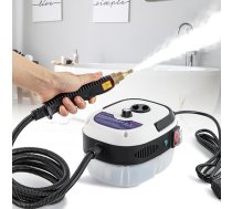 Moongiantgo tvaika tīrītājs, 2500 W augstspiediena tvaika tīrītājs, rokas tvaika tīrītājs ar 1 L ūdens tvertni, 3 birstes galviņām un 6 līmeņu mitruma kontroli mājai, virtuvei, automašīnai, vannas istabai (220 V, balta)