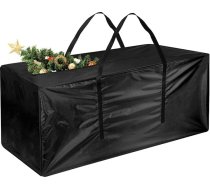 TUPARKA Ziemassvētku eglīšu glabāšanas soma, liela izmēra soma Ziemassvētku rotājumiem, piemērota 7' eglītei, 48 x 15 x 22 collas (melna)