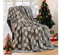 WONGS BEDDING Ziemassvētku sega Cuddly sega 150 x 200 cm Sherpa sega Pūkaina Ziemassvētku sega Sniegpārsliņas Silta sega Segas sega Segas sega Gultas dīvānam Guļamistaba Birojs Grey