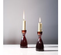 ICNBUYS Twizzle sveču turētājs, dekoratīvs galda sveču turētājs, romantisks rotājums, unikāls aksesuārs mājai, skulpturāls sveču turētājs, 2 komplekts, sveču turētājs no sveķiem, sveķu turētājs, sveķu augstums 14,2 cm