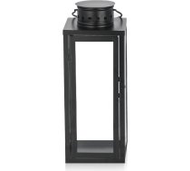 XPJBKC laterna melna, laternas āra sveču dekorēšanai, laikapstākļu izturīgas dārza laternas āra apstākļiem, Boltze laterna Farol kapu svecēm, stikla laterna iekštelpām, 13,5 x 13,5 x 35 cm