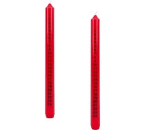 Christmas Concepts® 2 Pack - 25cm Ziemassvētku Adventes sveces - tradicionālā Ziemassvētku laika skaitīšana (sarkana)