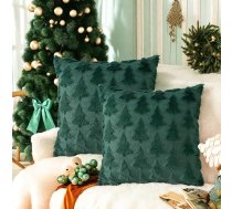 GADITIEK Ziemassvētku spilvenu pārvalki 18x18 collu 2 Pack Soft Plush Velvet spilvenu pārvalks ar Ziemassvētku eglīti Dekoratīvie Ziemassvētku dekoratīvie dekori Throw spilvenu pārvalki