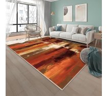 FTCJWL paklājs dzīvojamā istaba guļamistaba mazgājams, oranžs sarkans īss kaudzes paklājs 200x300cm, neslīdošs, liels izmērs, guļamistabai, zāle, ēdamistaba birojs