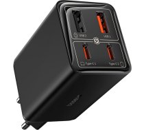GaN6 Pro 65W USB-C USB-A tīkla lādētājs ar 100W USB-C 1m kabeli - melns