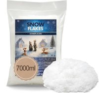 com-four 100 g/7000 ml mākslīgā sniega dekorēšanai un amatniecībai - pūkains sniegs - dekoratīvais sniegs Ziemassvētkiem - maldinoši īsts un mīksts sniegs (100 g - pūkains mākslīgais sniegs)