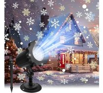MATEPROX Ziemassvētku projektors, IP65 ūdensizturīgs LED sniega vaska gaismas projektors, sniega vaska gaismas projekcijas lampas lietošanai iekštelpās un ārpus telpām, dārzā, zālienā, mājās, ballītēs, festivālos, dekorēšanai