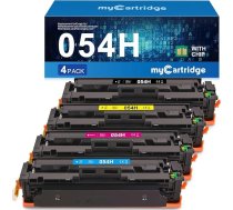 MYCARTRIDGE 054H Toneris saderīgs ar Canon 054 054H Toneris priekš Canon i-SENSYS MF641CW MF643CDW MF645CX LBP621cw LBP621cw LBP622cdw LBP623cdw Toneris CRG-054H CRG-054 (4-Pack Black, Cyan, Yellow, Magenta)