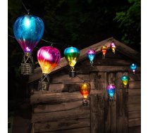 Festive Lights 2,7m Solar Heißluftballon Lichterkette außen mit 10 weißen LEDs bunte Lichterkette Solar Lichterkette aussen