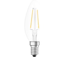 OSRAM kvēlspuldze ar E14 ligzdu, sveces forma, silti balta (2700 K), 2,50 W, 25 W spuldzes aizstājēja, LED Retrofit Classic B+, 10 gab. komplektā